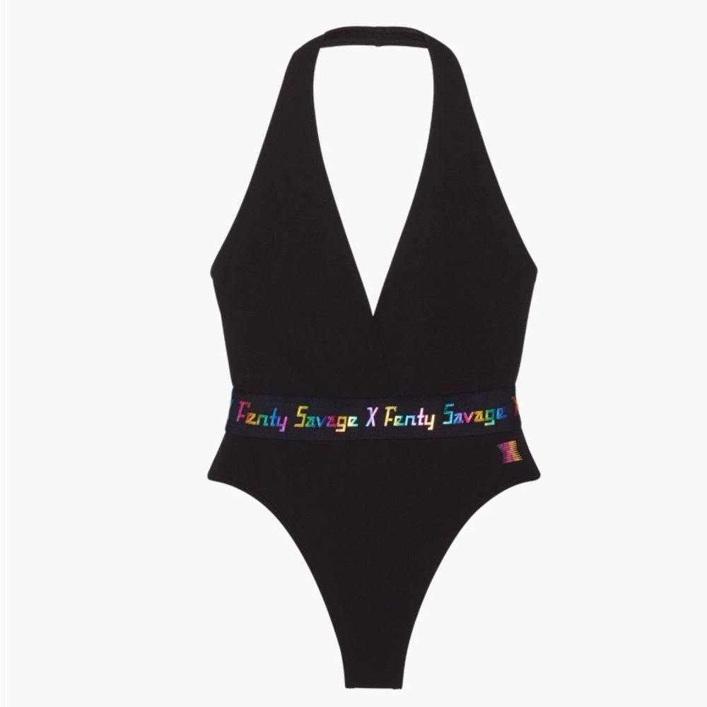Savage X Fenty Forever Savage Bodysuit Ranibow Foil Size Small - Picture 2 of 12